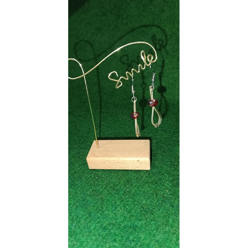 boucle d'oreille en crin de cheval/perle