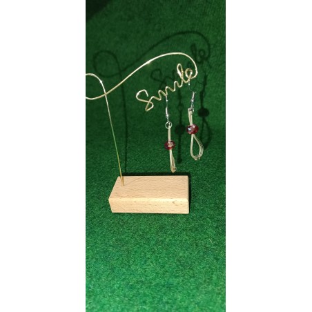 boucle d'oreille en crin de cheval/perle