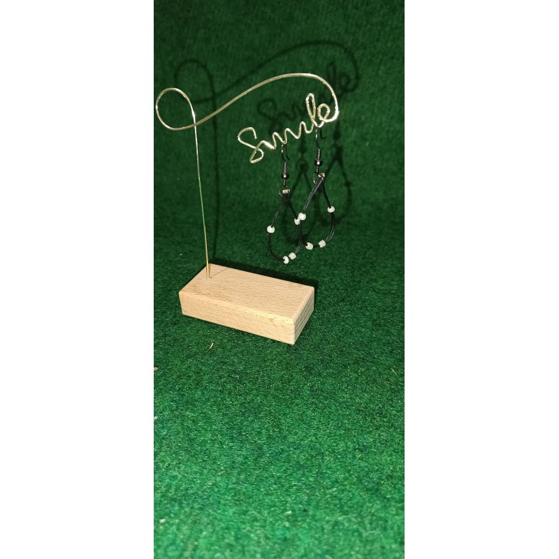 boucle d'oreille en crin de cheval/perle