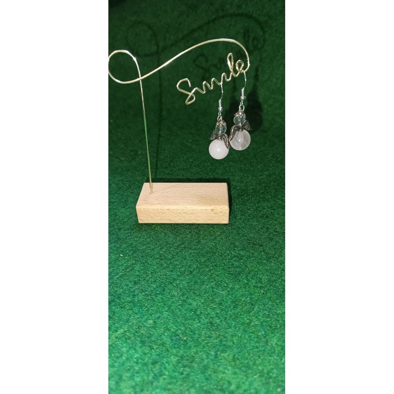 boucles d'oreilles en quartz rose