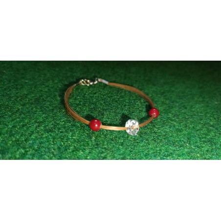 bracelet en crins de cheval/30crins/perles