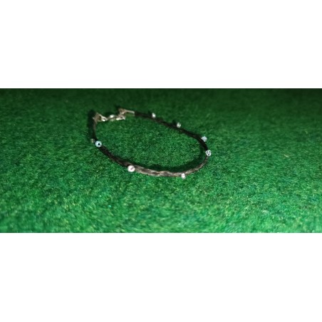 bracelet en crins de cheval/30crins/perles