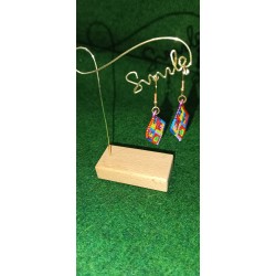 boucles d'oreilles en perles tissées