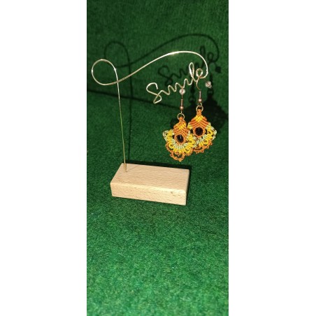 boucle d'oreille en macramé