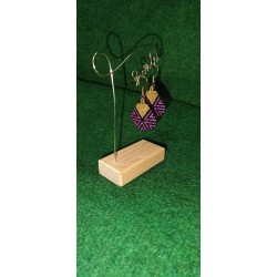 boucles d'oreilles en perles tissées