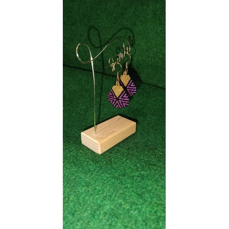 boucles d'oreilles en perles tissées