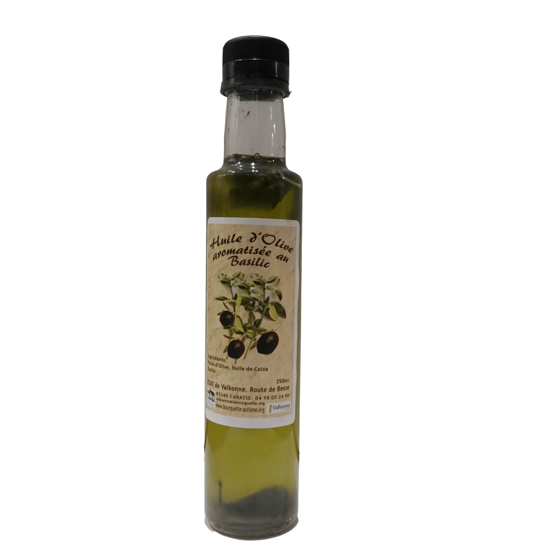 Huile d'Olive Aromatisée au Basilic - 25cl