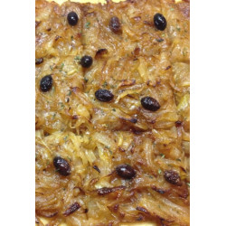 Part de pissaladière sans anchois